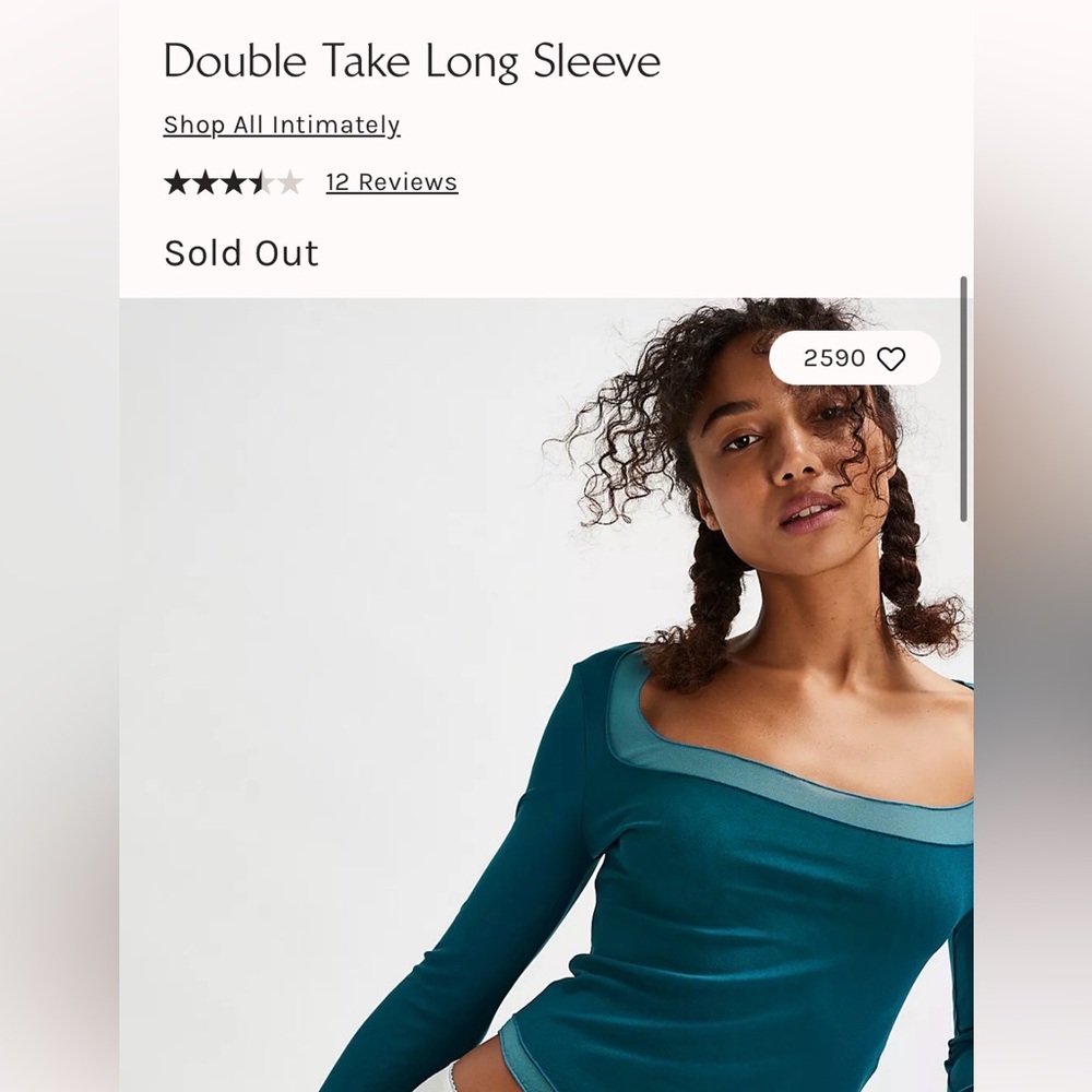 Free People Double Take Long Sleeve Blouse - Size S